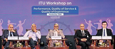 Dignitaries present at the TRAI-ITU workshop in Bhubaneswar on Thursday | Express